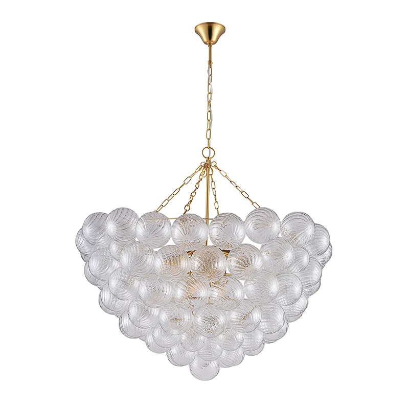 Bubble Ball Swirled Art Chandelier ແກ້ວ